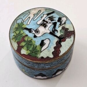 Ceramic Jewelry Box with Bird Design